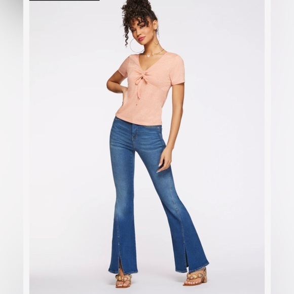 Jessica Simpson Charmed Flare High Dive high rise fitted flare jeans size 10/30 - Picture 1 of 5